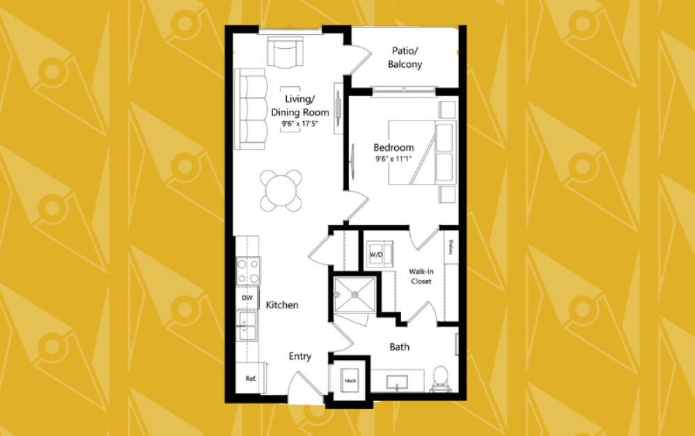 one bedroom apartment with balcony in Richmond VA