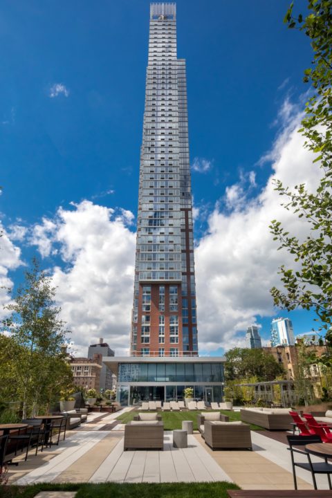 the Hub's terrace and building