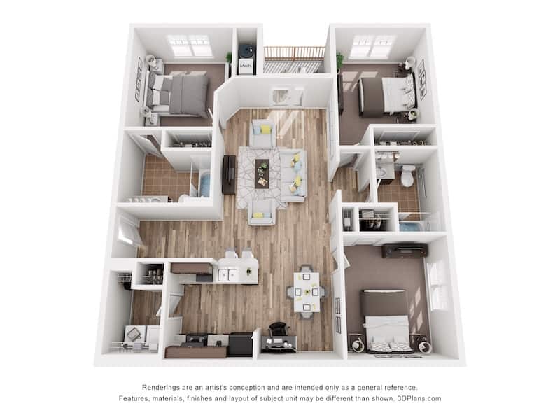 3 Bed / 2 Bath  |  1,185 sq ft  |  $999+