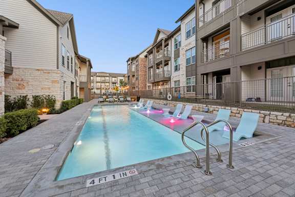 25-yard lap pool for exercise swimming at our North Austin apartments.