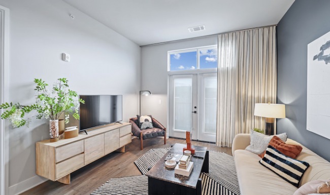 Spacious Living Room with Luxury Plank Flooring