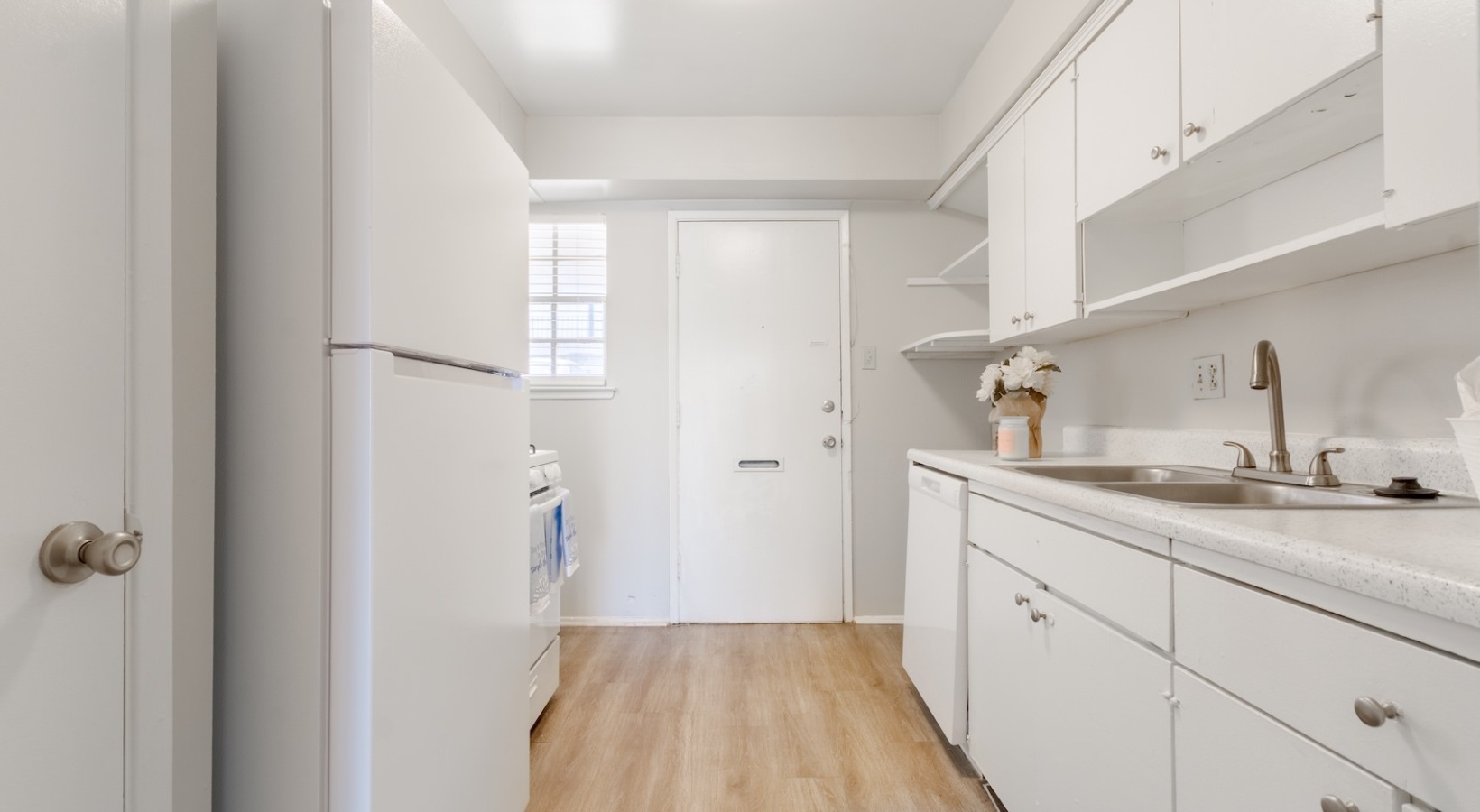 Well-lit kitchen with ample counter space