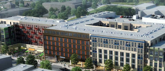 Aerial Exterior View at Canvas, Hyattsville, MD