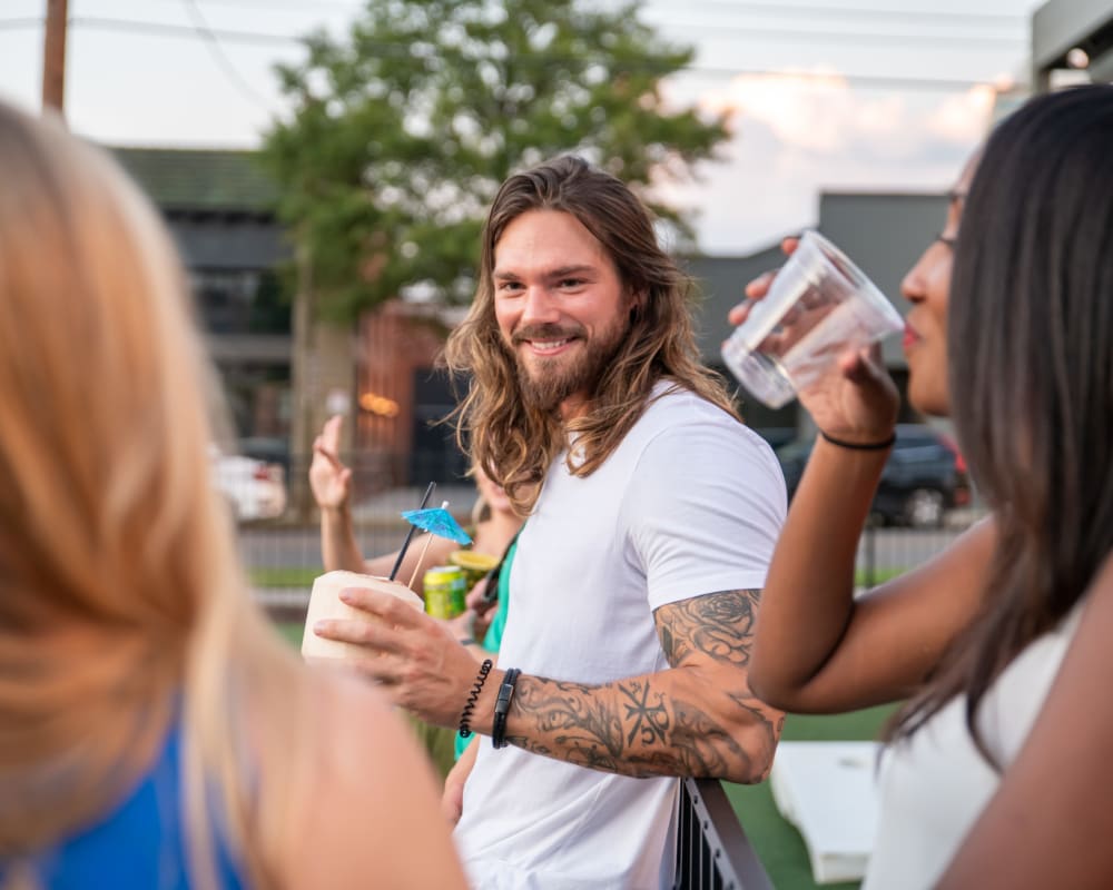 Residents enjoying a drink out