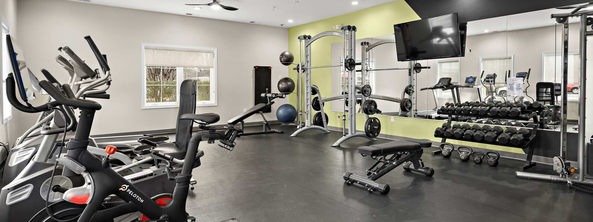 Fitness center at The Gathering in Salisbury, Maryland