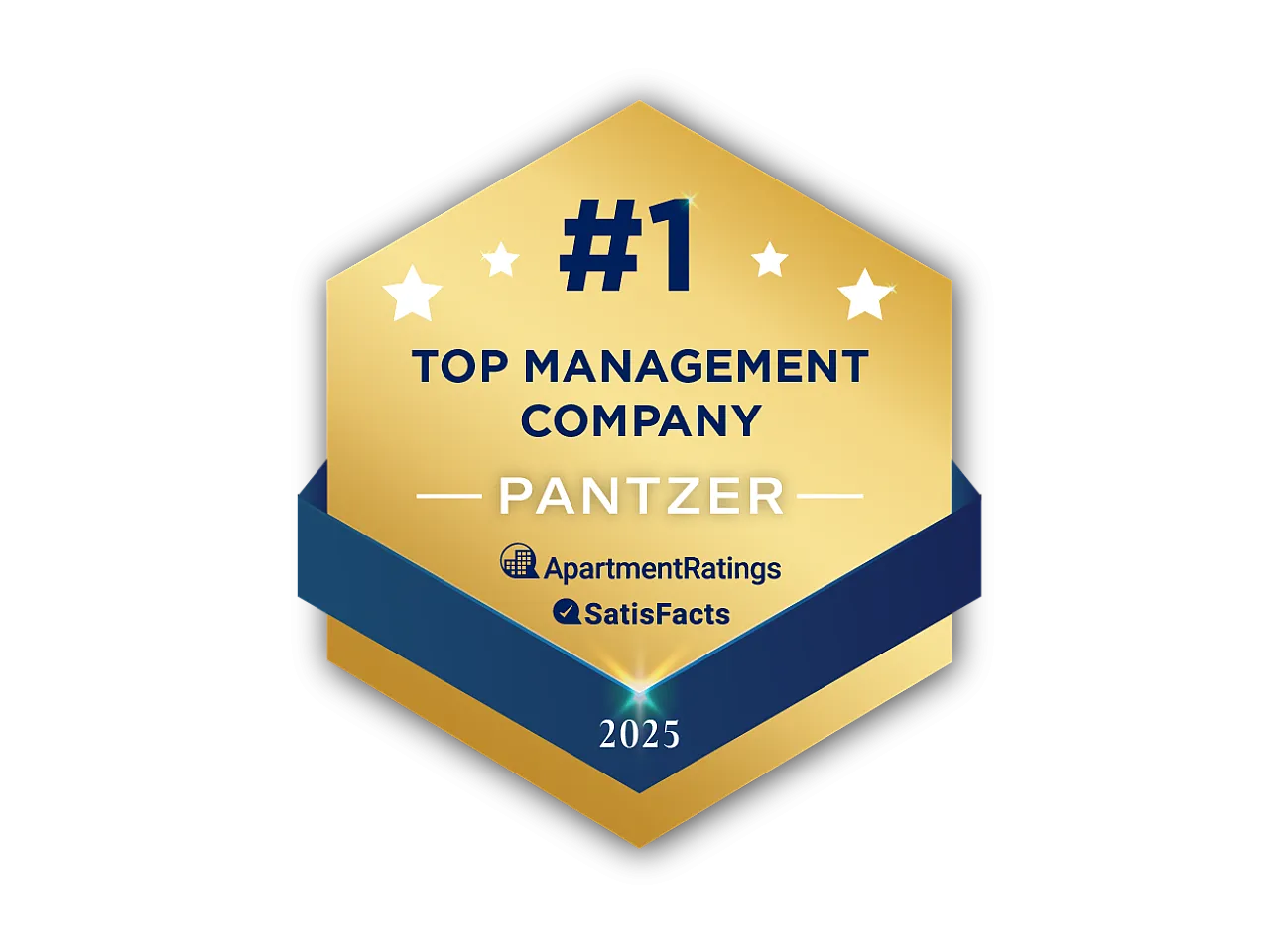 Pantzer is proud to be ranked #1 as a Top Management Company by SatisFacts and ApartmentRatings, based on resident reviews and survey scores.