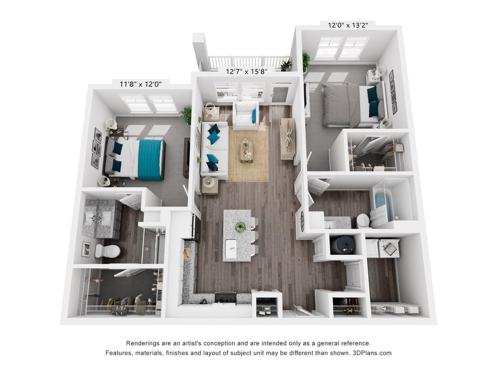 2 Bedroom floor plan