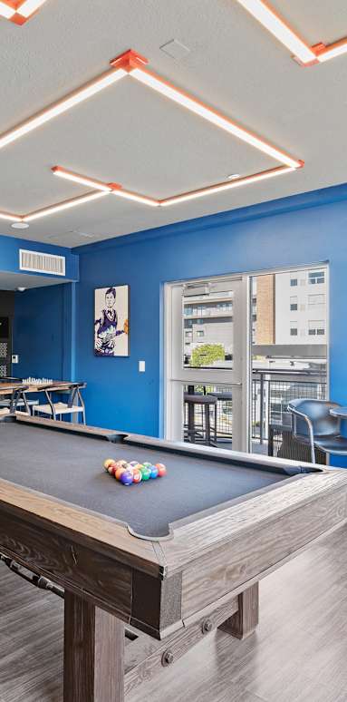 Billiards Table at Paperbox Lofts, Salt Lake City, Utah