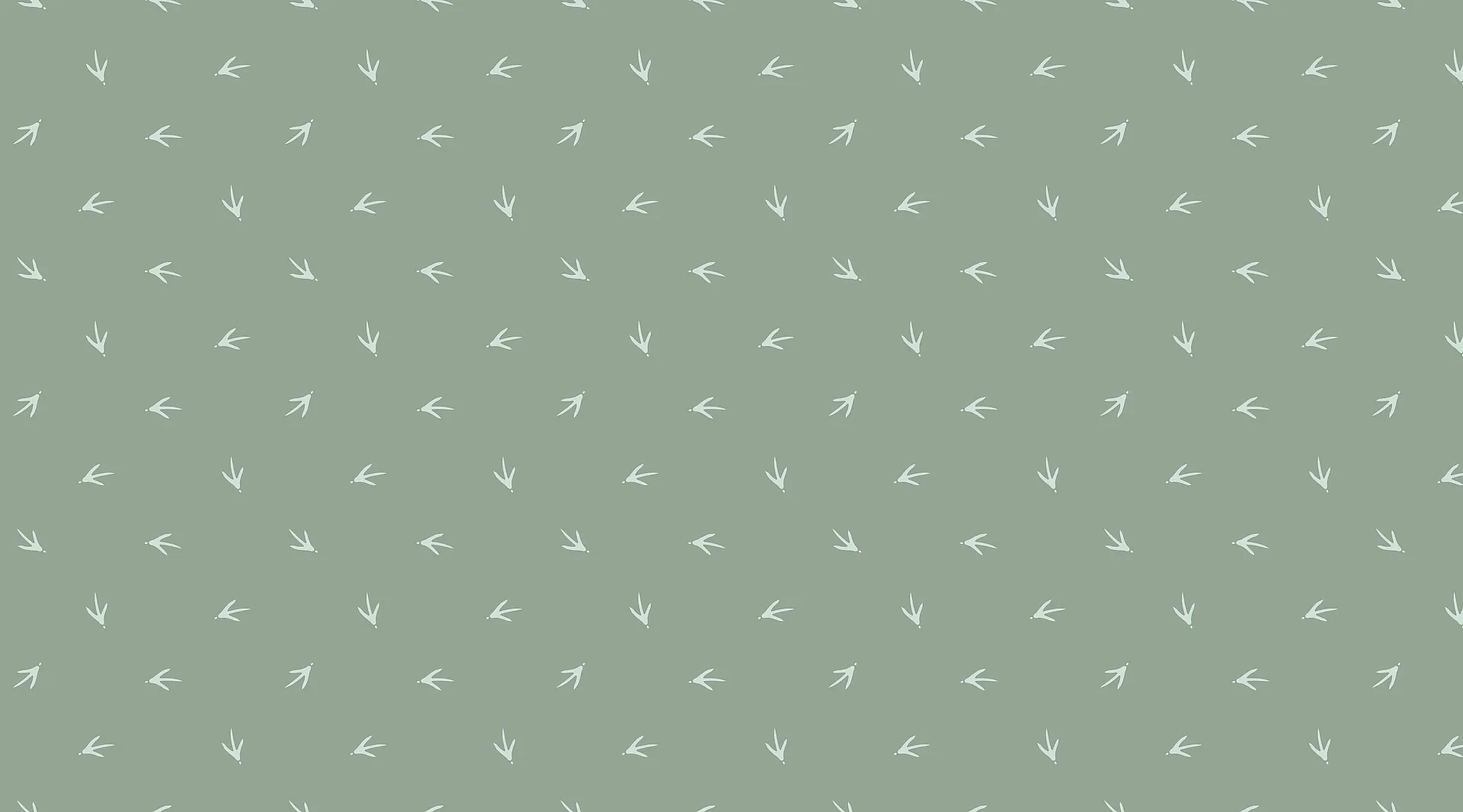 Charming 2D pattern with delicate white birds on a soft green background, perfect for modern interior decor.