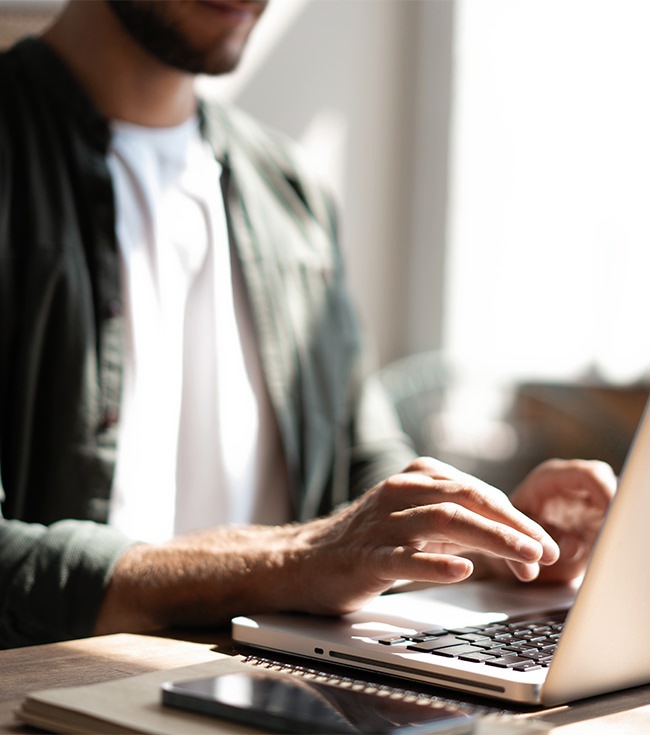 man on laptop
