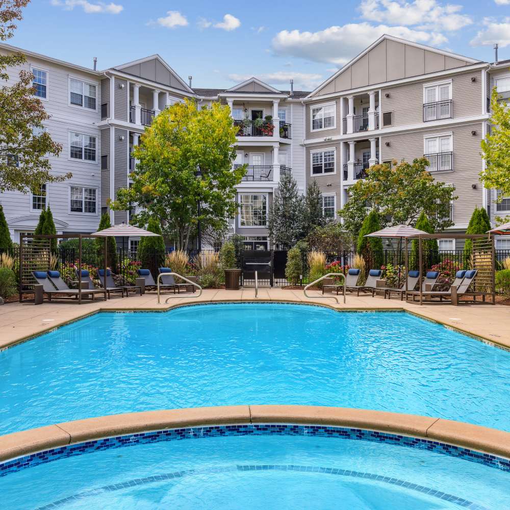 Swimming Pool and Spa at Sofi at Salem Station in Salem, Massachusetts