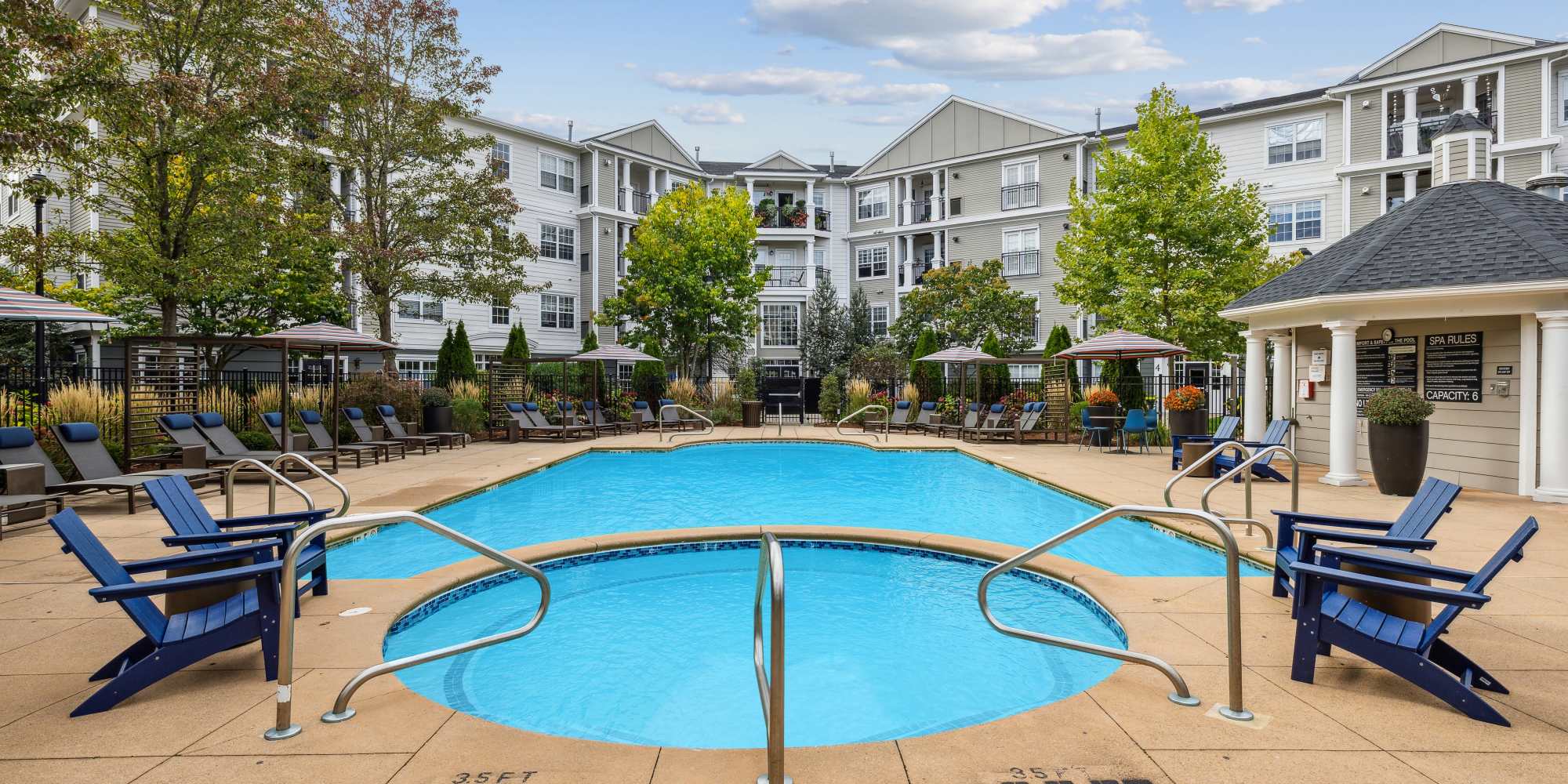 Resort-Inspired Pool at Sofi at Salem Station in Salem, Massachusetts