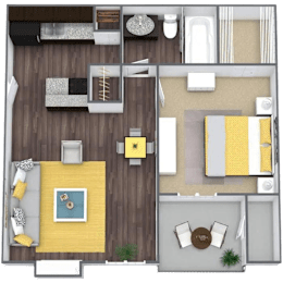 A1 Floor Plan at Cottonwood, Texas