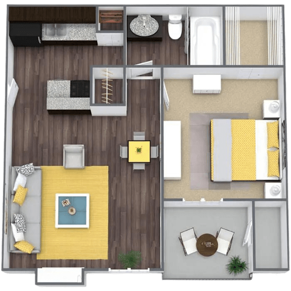 A1 Floor Plan at Cottonwood, Texas
