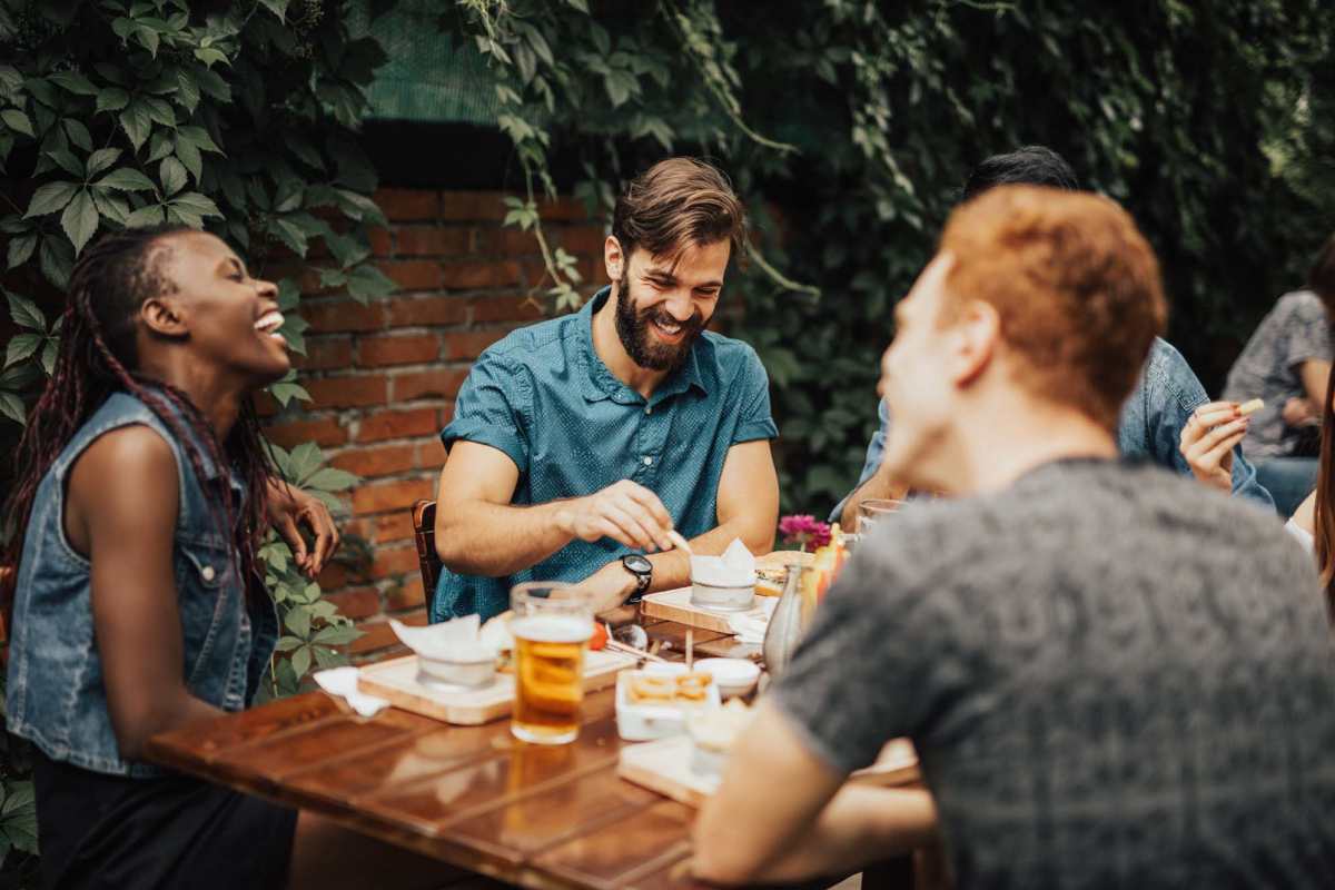  Residents enjoying food near Donerail Run in Louisville, Kentucky