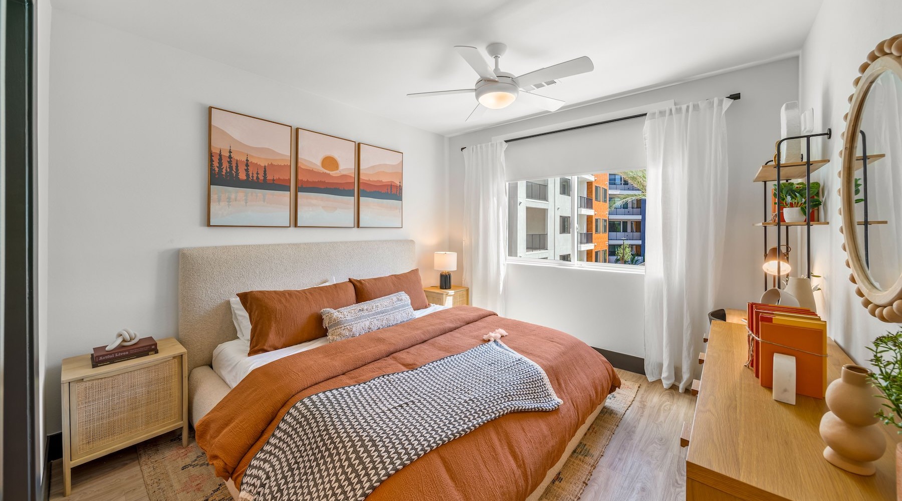 Bedroom with a bed and a window