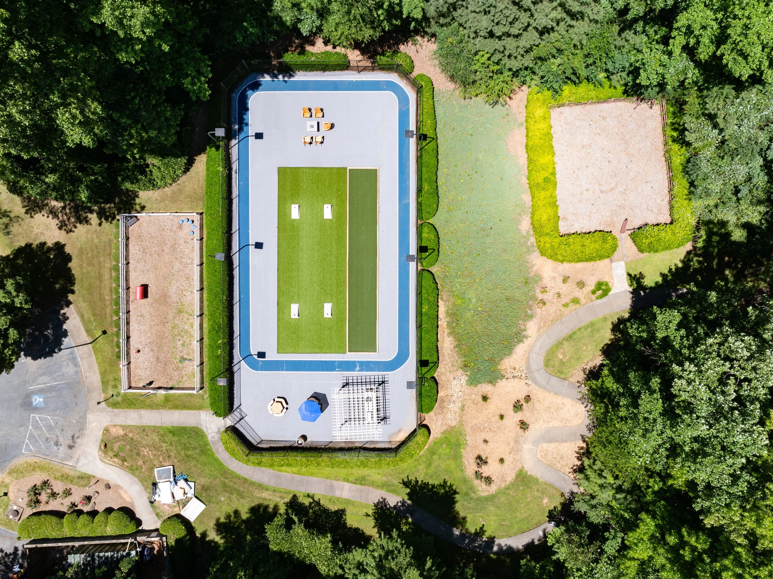 Aerial community amenities views