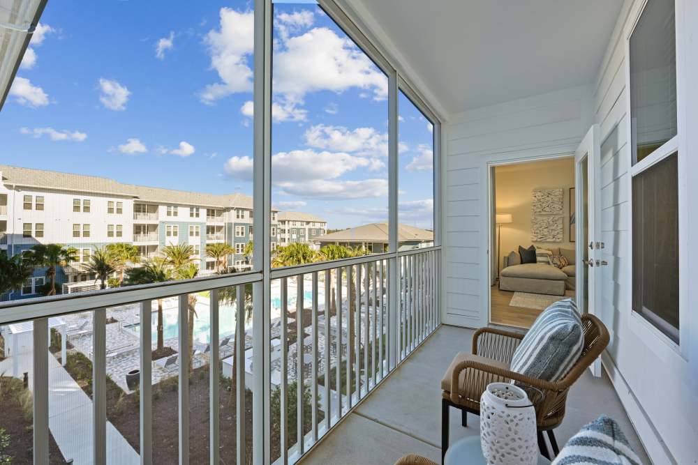 Private patio at Mosby Citrus Ridge in Davenport, Florida