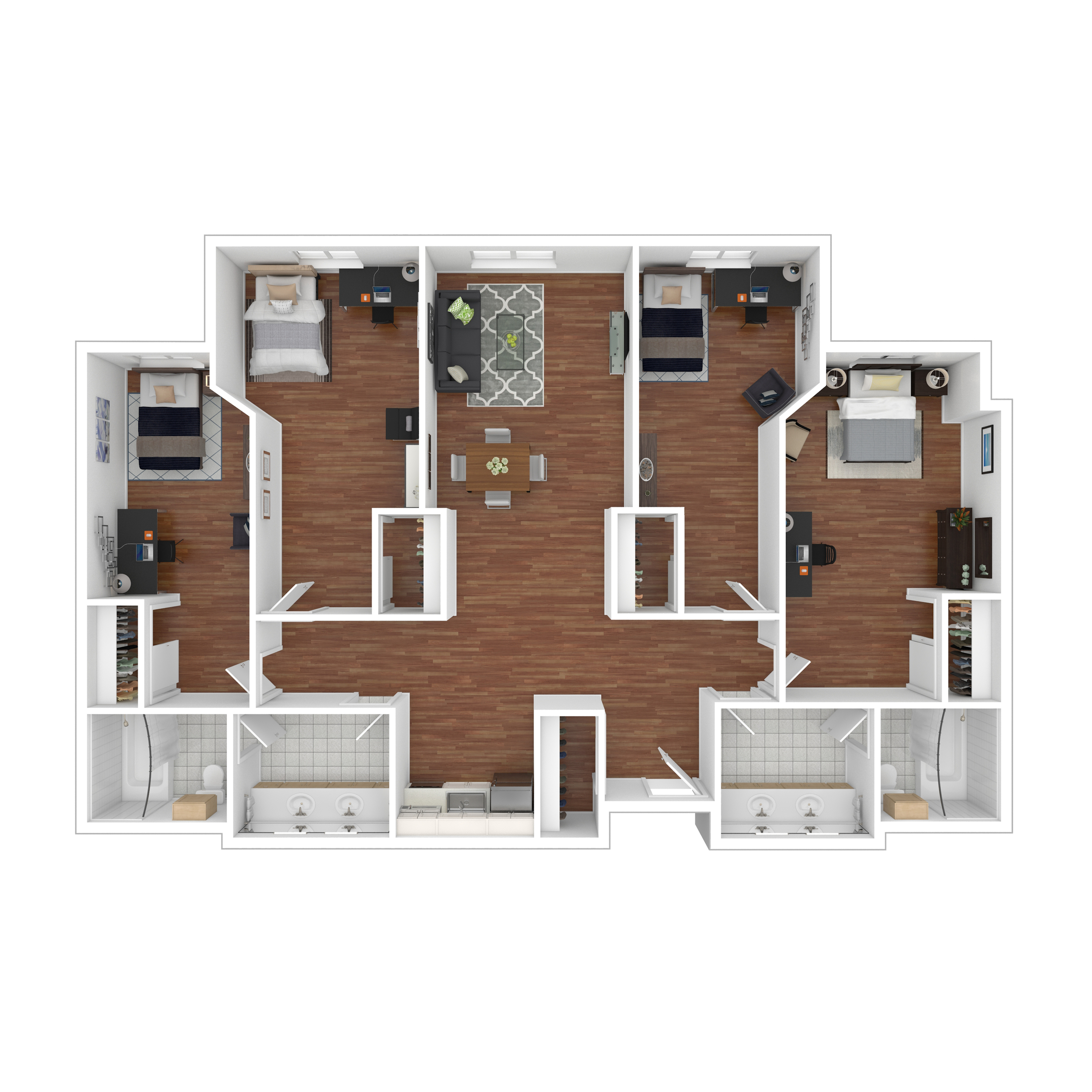 4 Bed 2 Bath Image