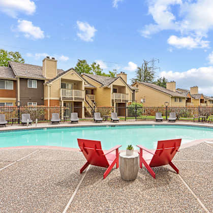 MonteVista at Murray Hill Apartments in Beaverton, OR Pool and Lounge Chairs