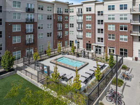 Aerial Pool View at 200 City View, Provo, Utah