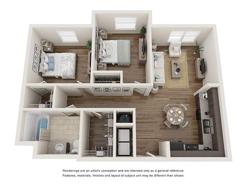 Riverport Landings Senior 2 bedroom, 1 bath, 971 square feet