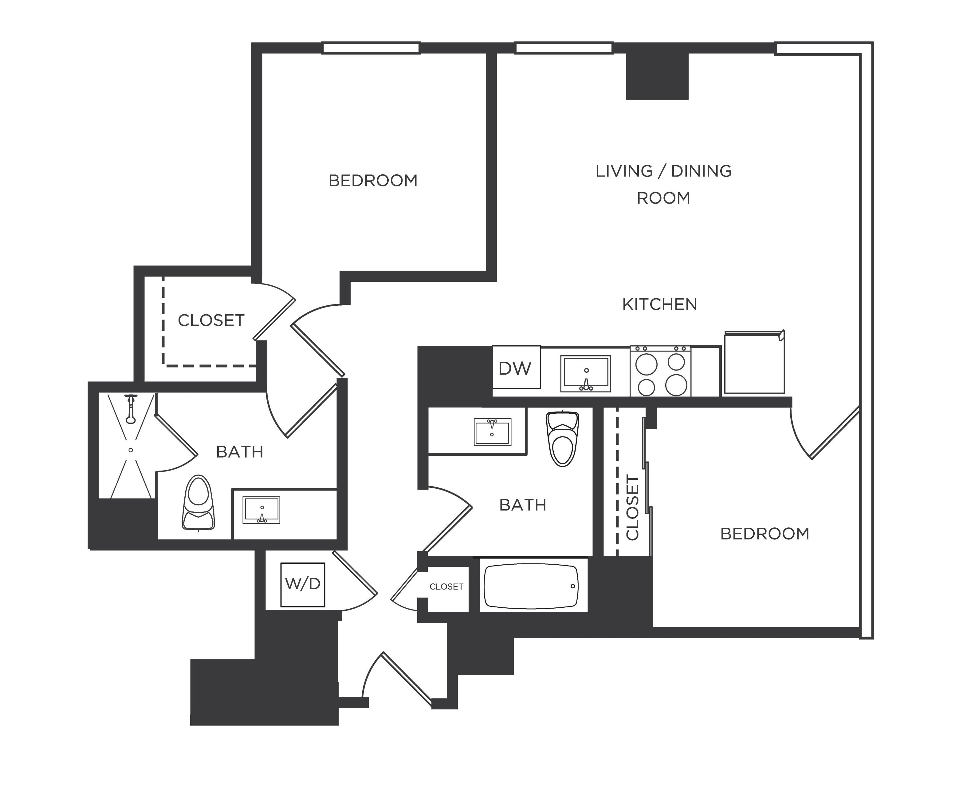 Floor Plan Image of Apartment Apt 1002