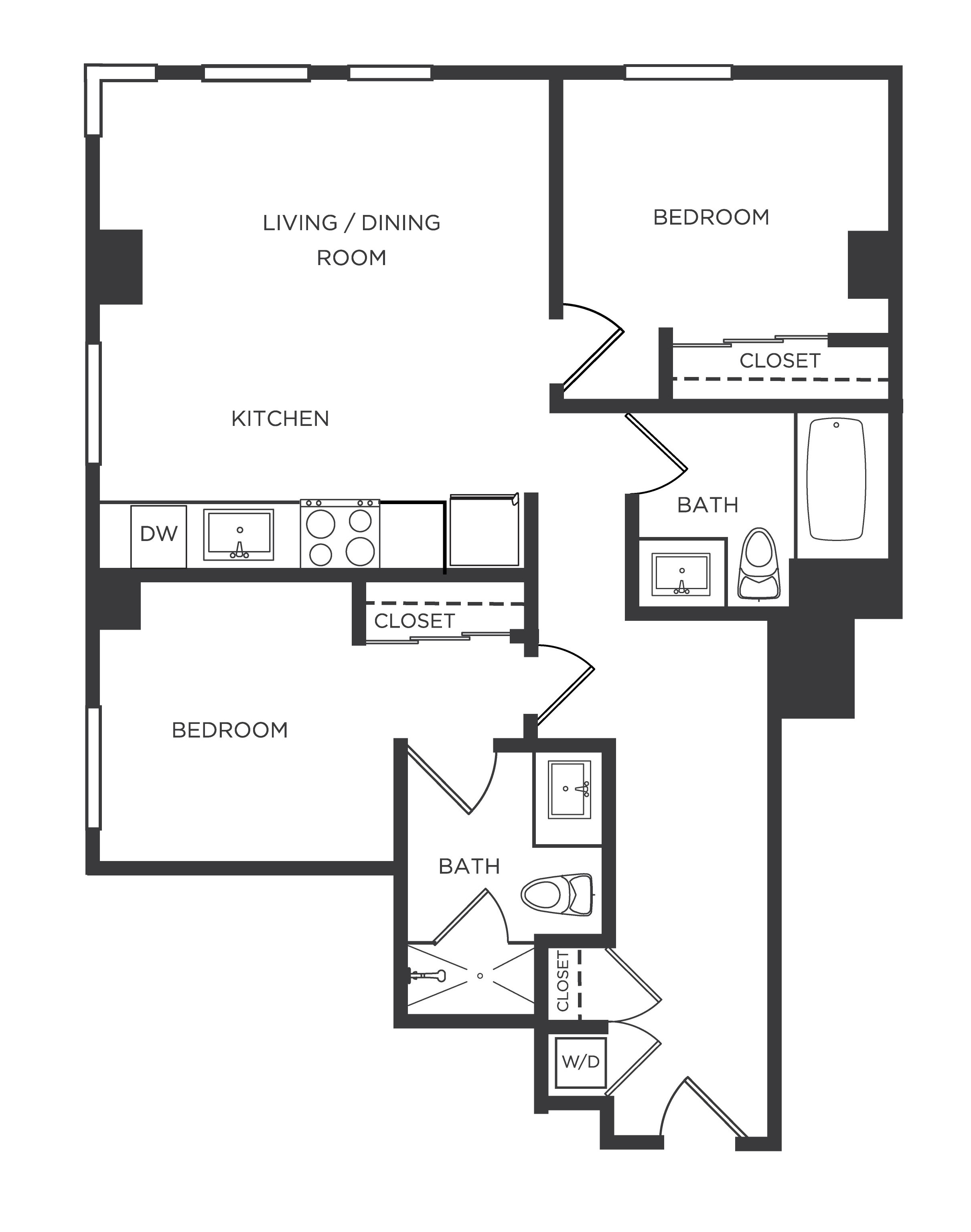 Floor Plan Image of Apartment Apt 1025