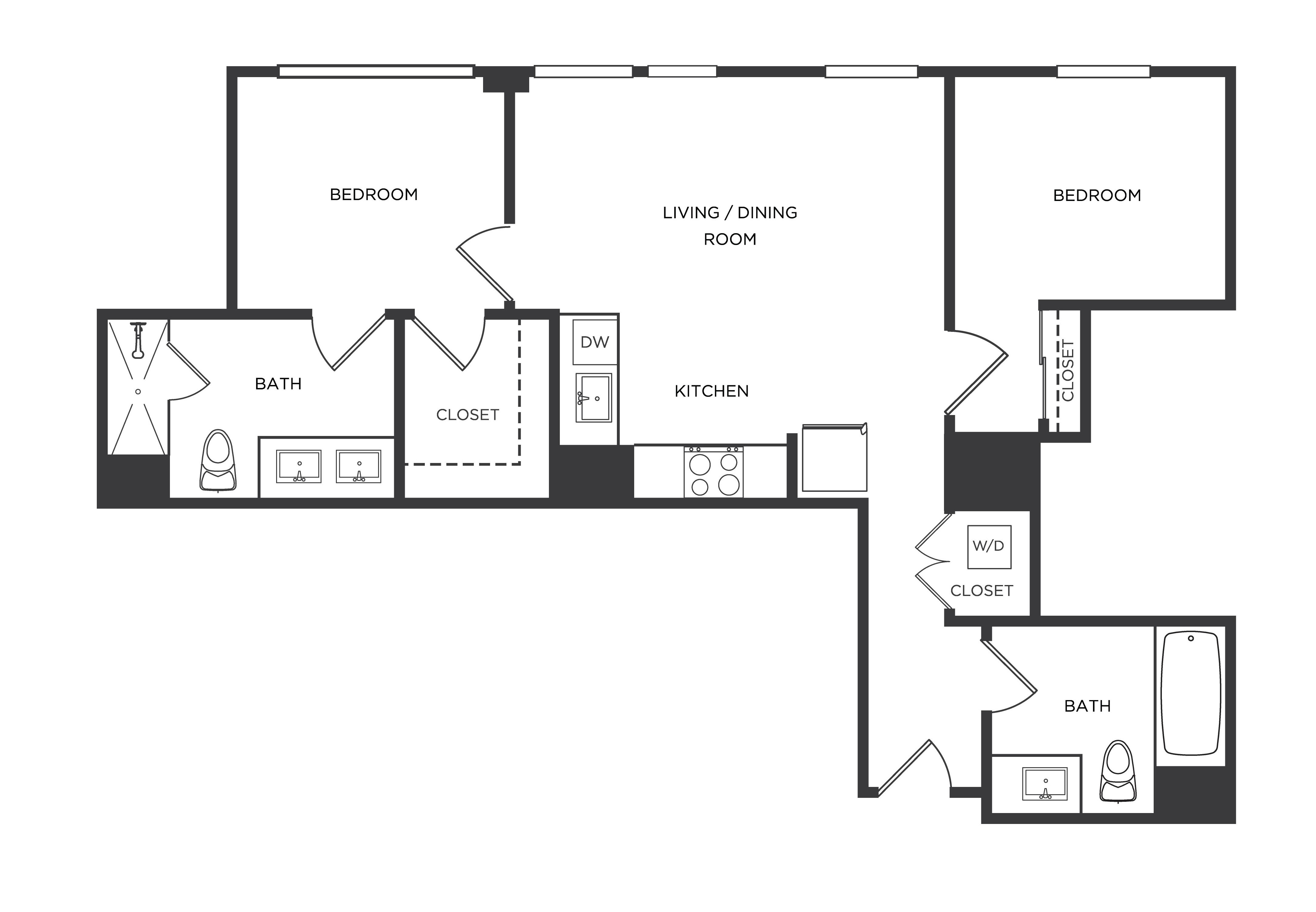 Floor Plan Image of Apartment Apt 2101
