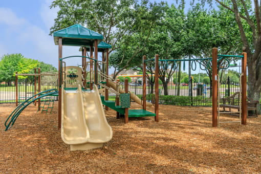 Recreational playground for residents at Sagewood at Westchase apartments in Houston, Texas.