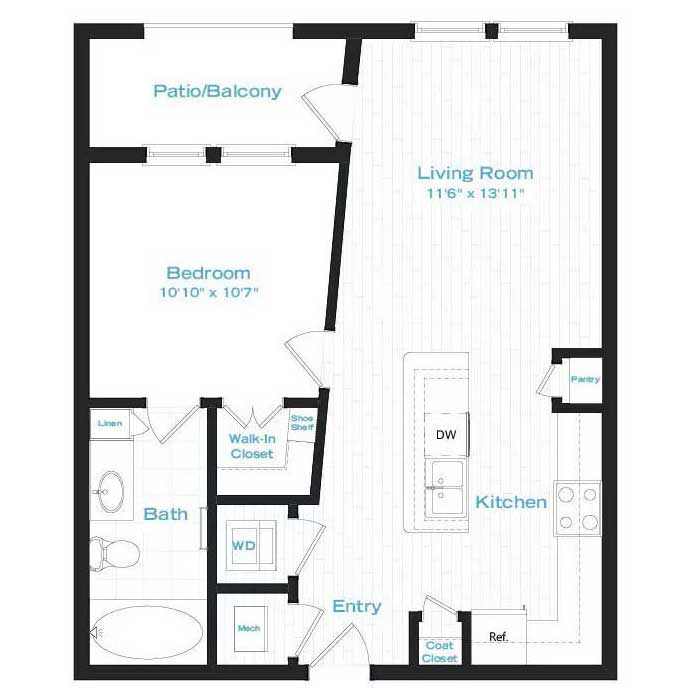 Floor plan layout for A1