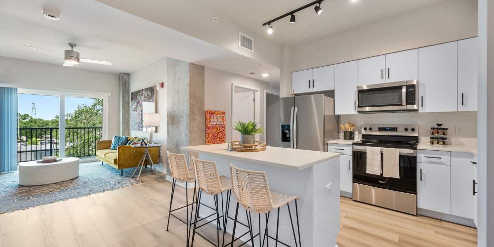 large kitchen with island