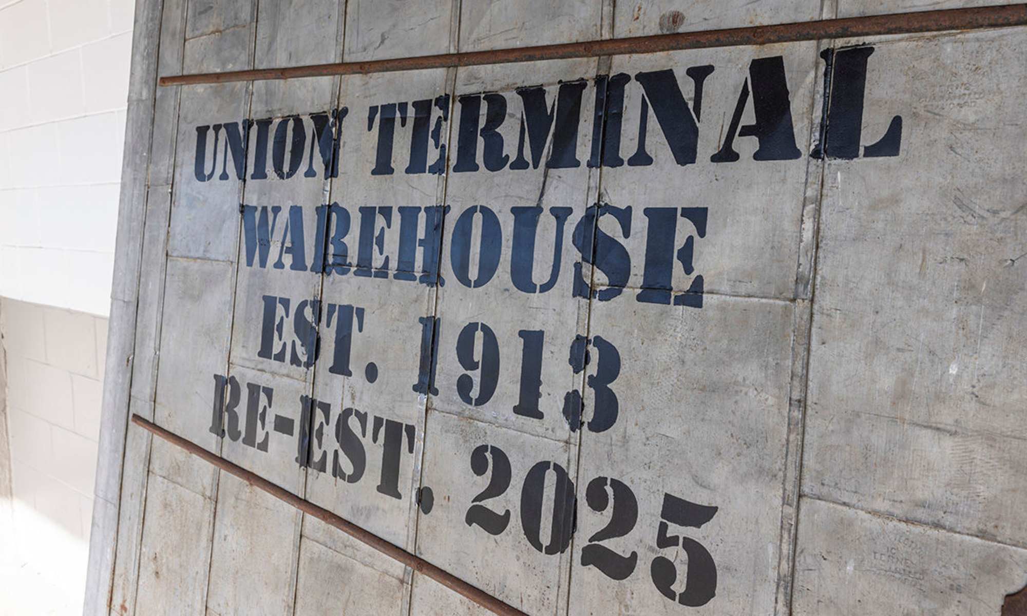 Property signage at Union Terminal Warehouse in Jacksonville, Florida