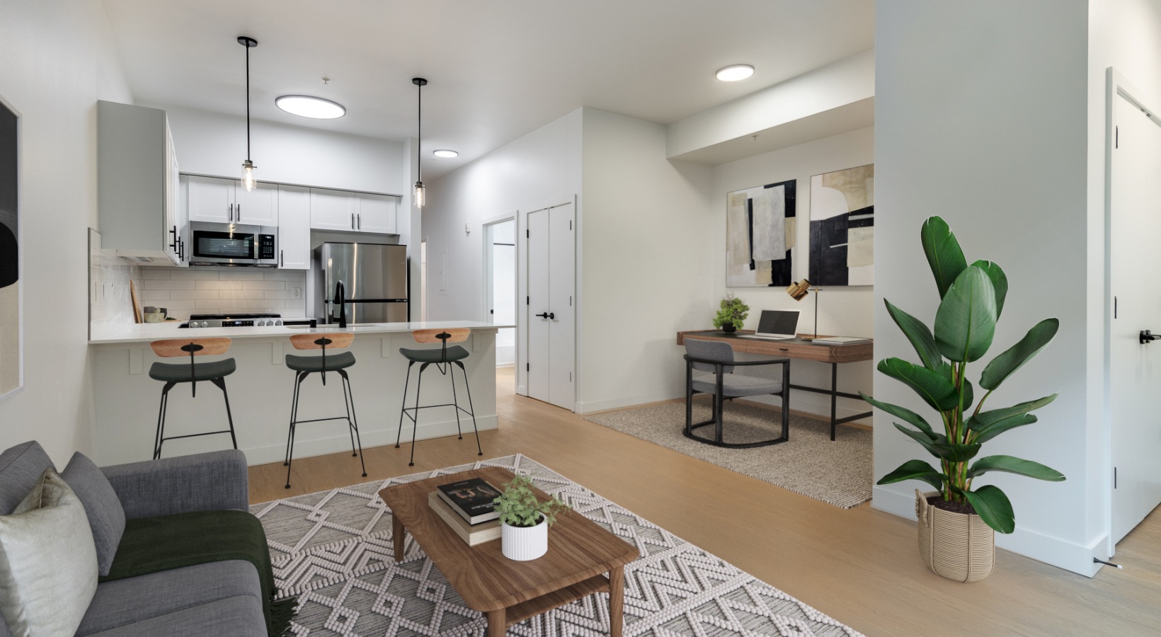 Creekside Homes Living Room and Kitchen 