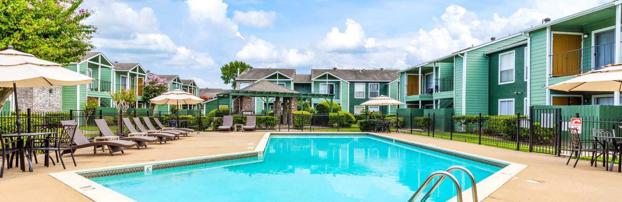 Swimming pool view at Summit at 7700 in Houston, Texas