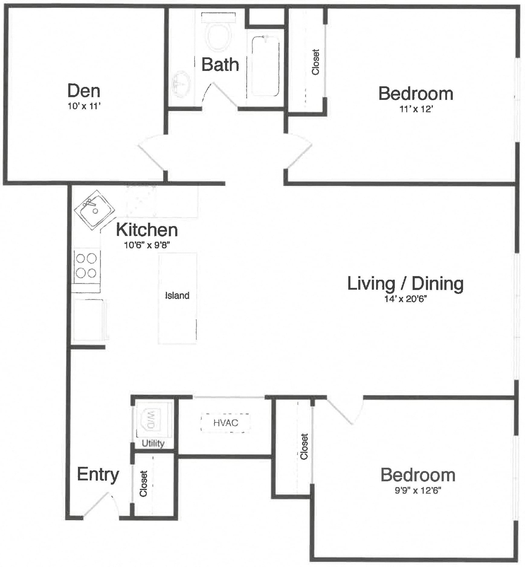 Apartment 0-6H floorplan