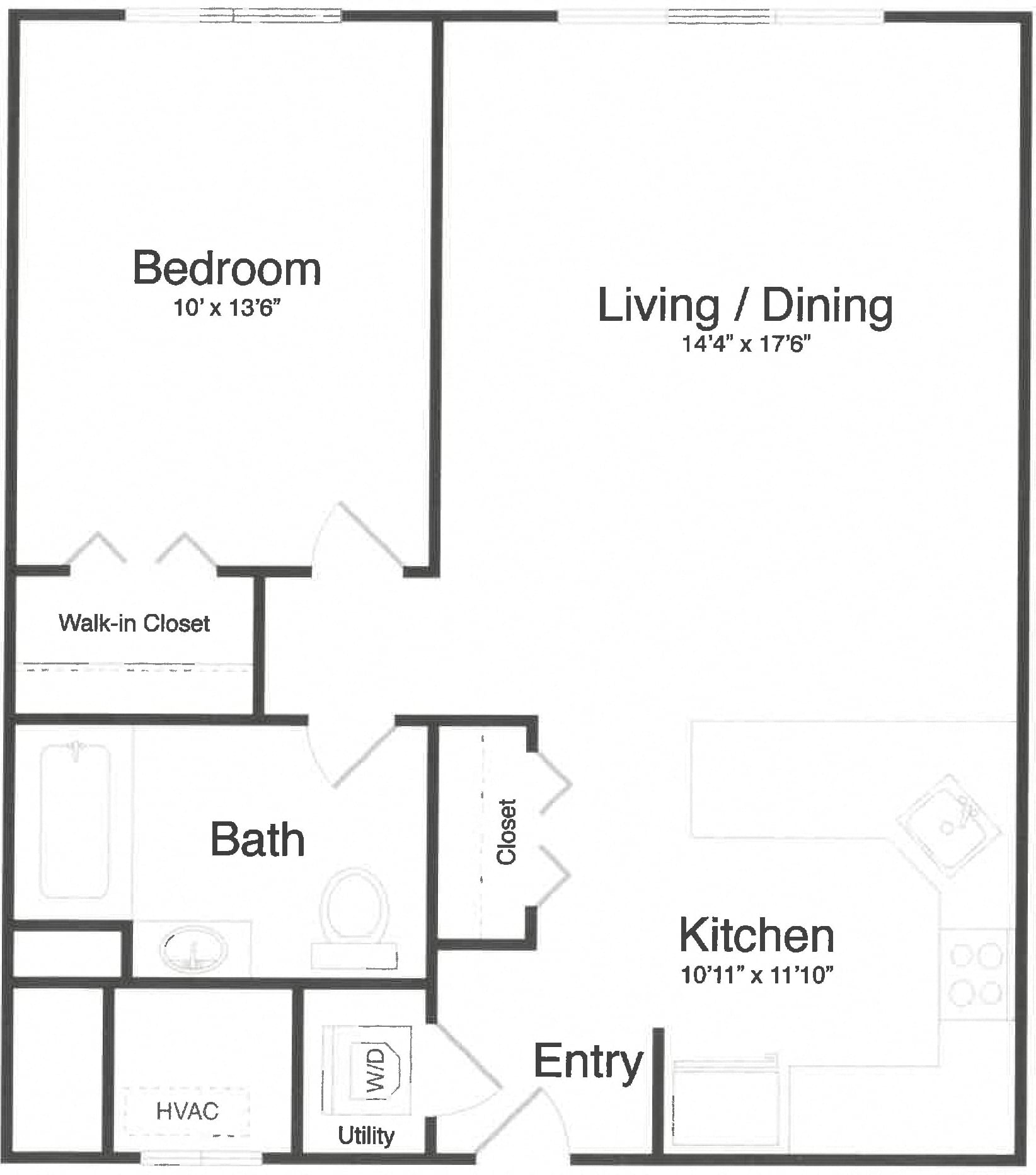 Apartment 1-7P floorplan