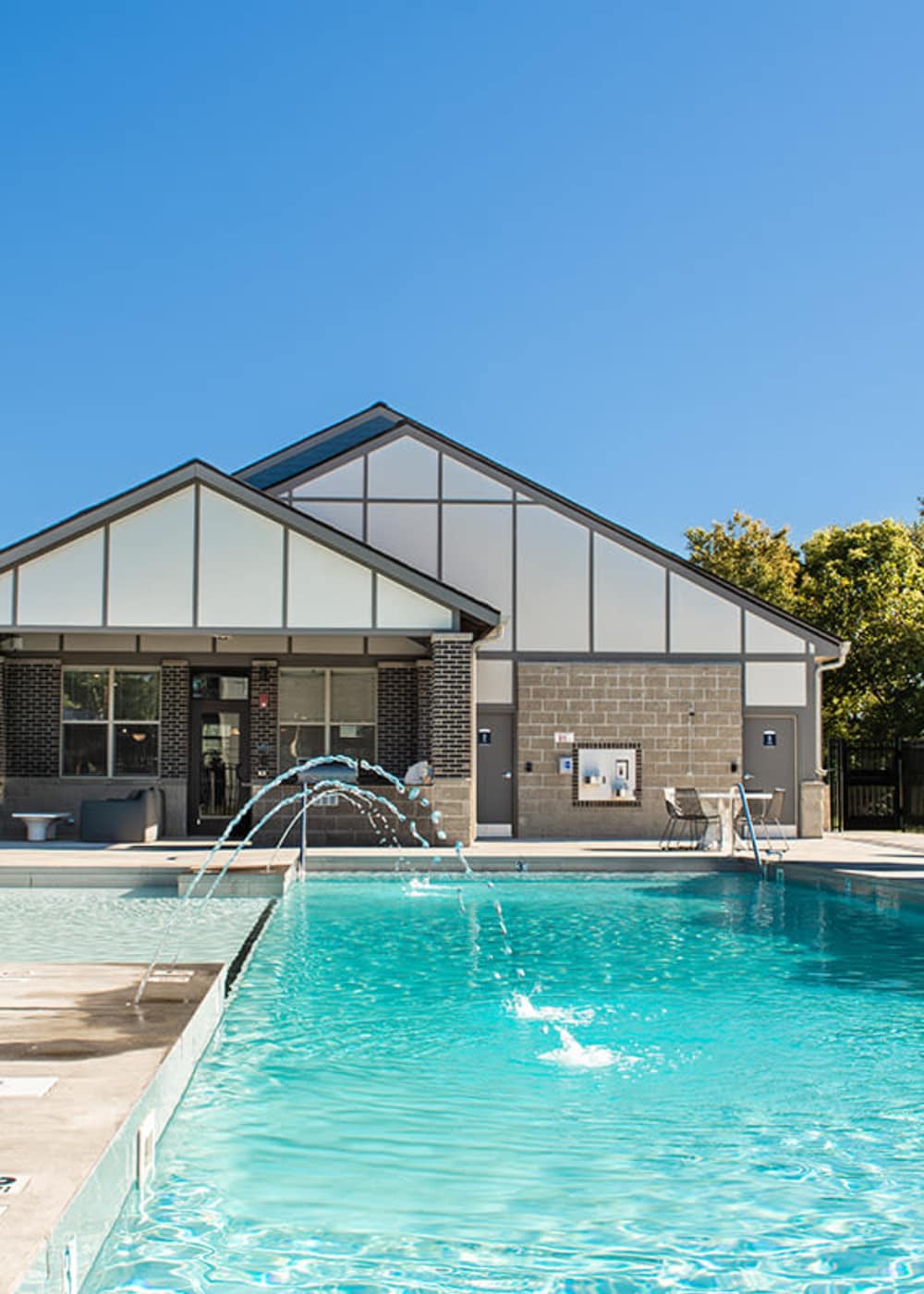 Swimming pool at Founders Pointe Apartments in Franklin, Indiana