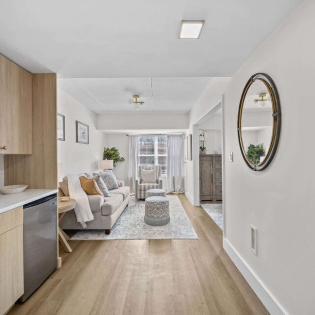 A bright, private apartment interior at The Berkeley