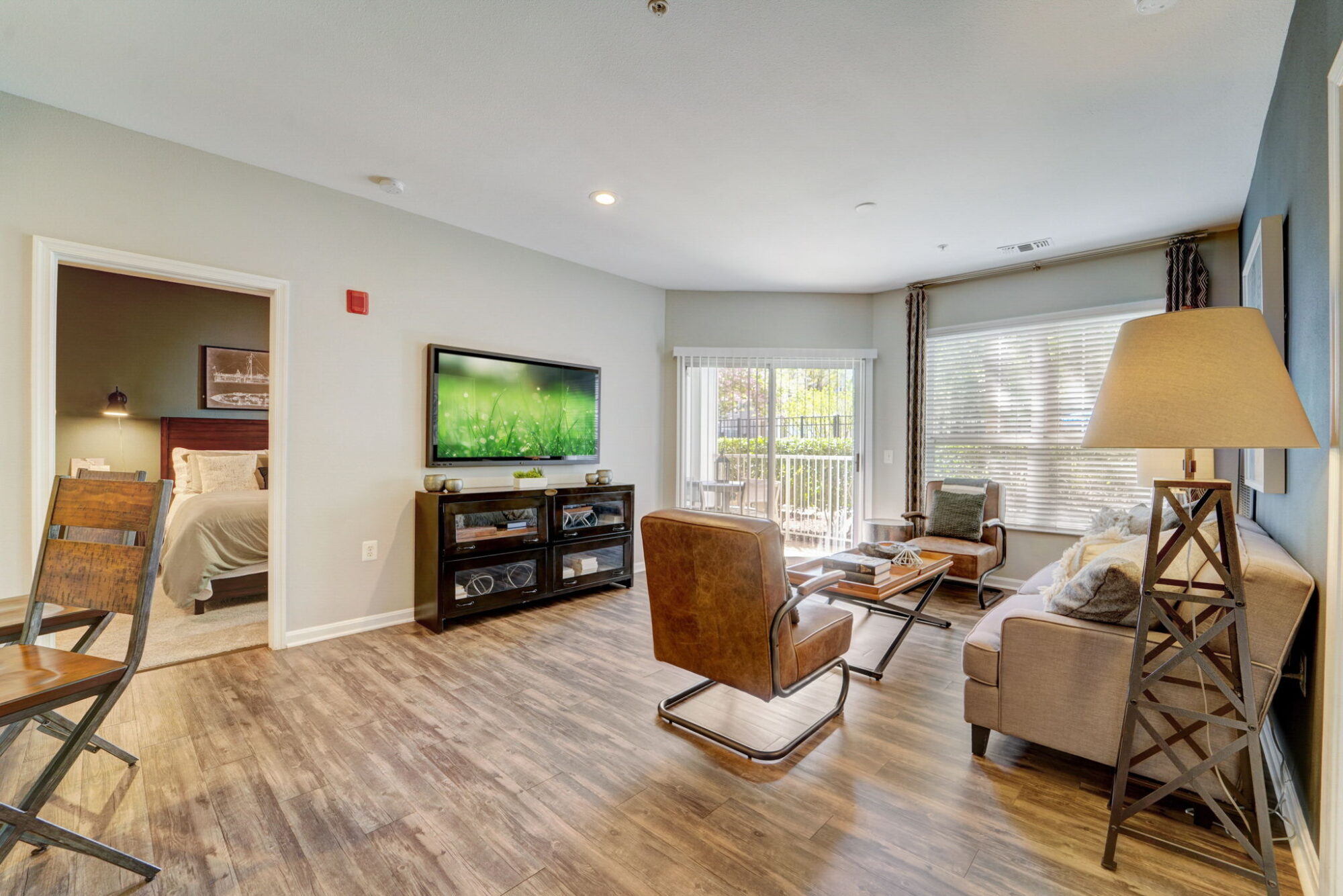 Bell Annapolis resident clubhouse with modern decor, lounge seating, and natural lighting.