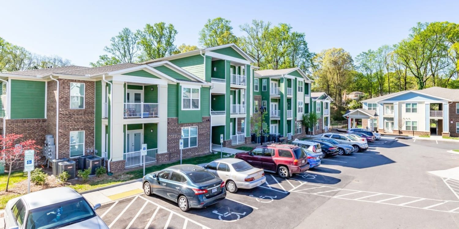 Parking lot at Baxter Street in Charlotte, North Carolina