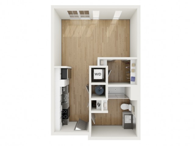 S1 Studio Floor Plan | 2501 Beacon Hill | Kansas City, MO Apartments