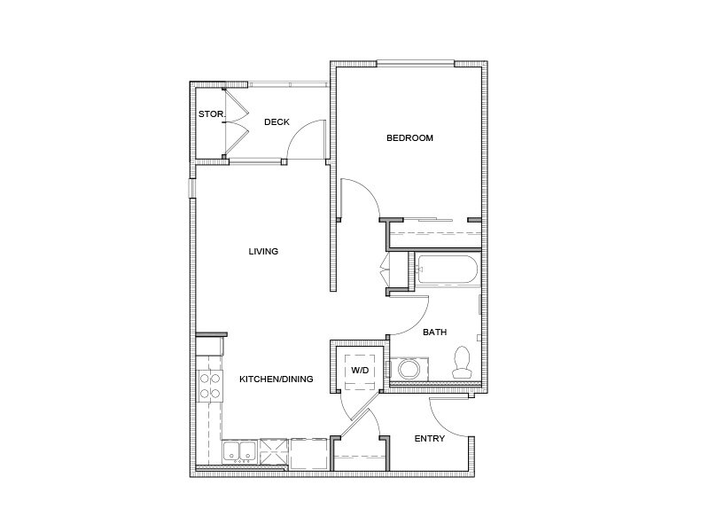 Our Aspen is a 1 Bedroom, 1 Bathroom Apartment