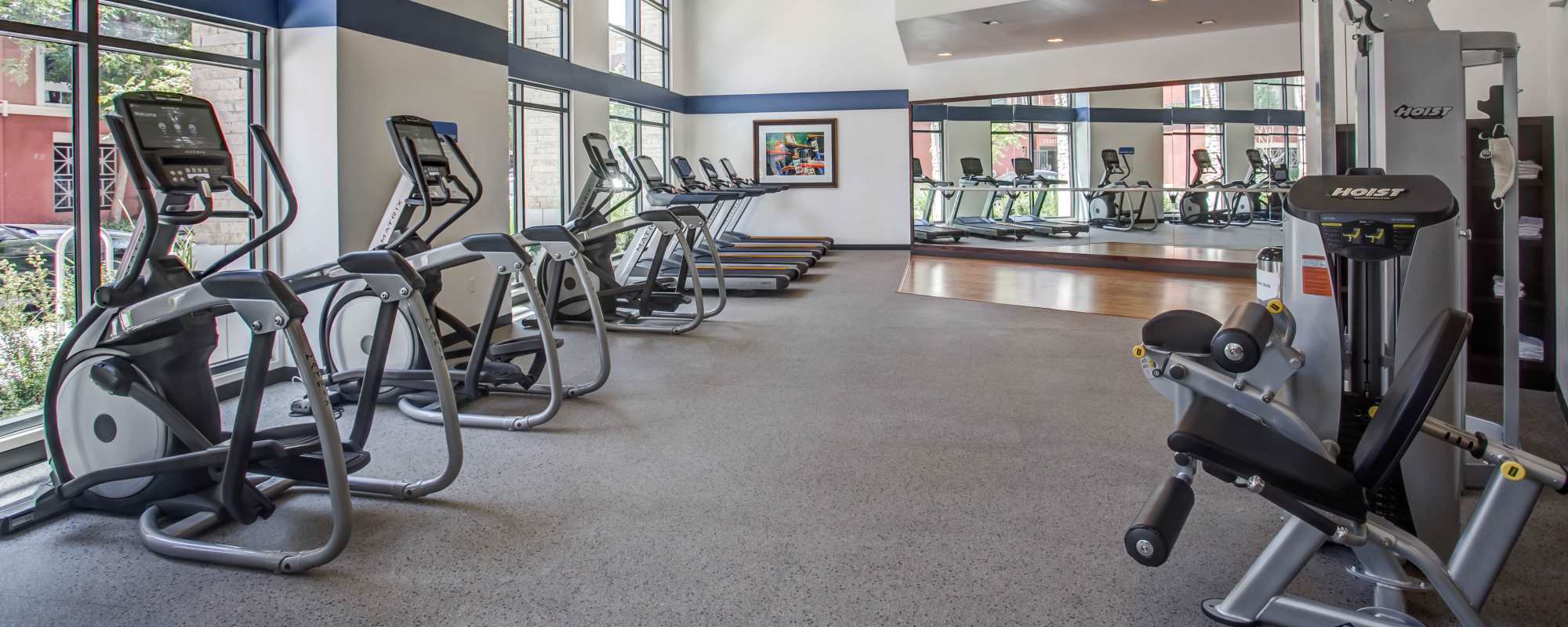 Fitness center at Franklin 299 in Redwood City, California