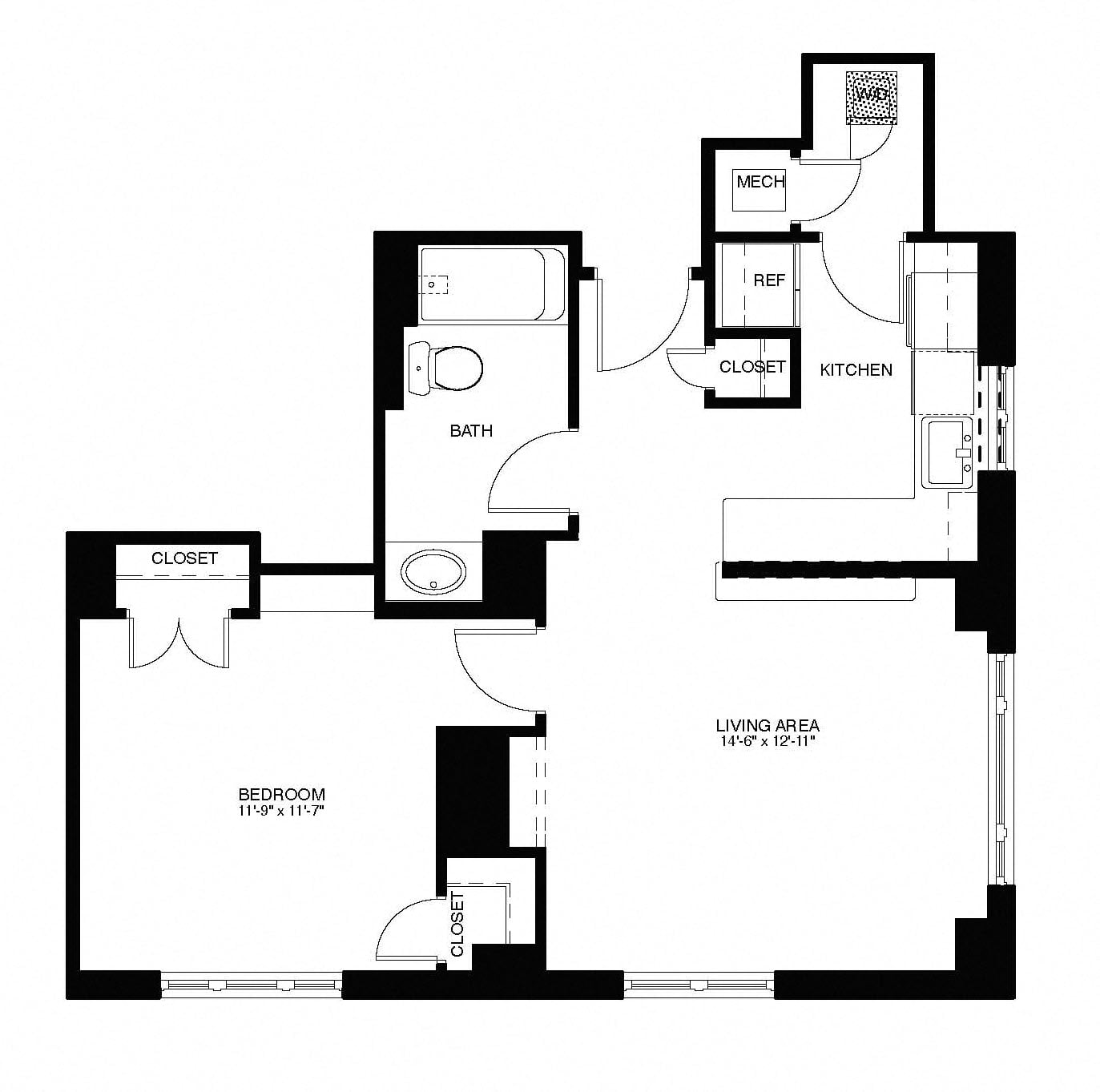 Apartment 1114 floorplan
