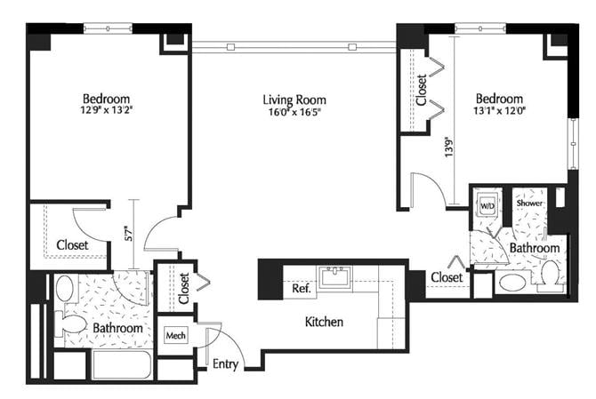 Apartment 0203 floorplan