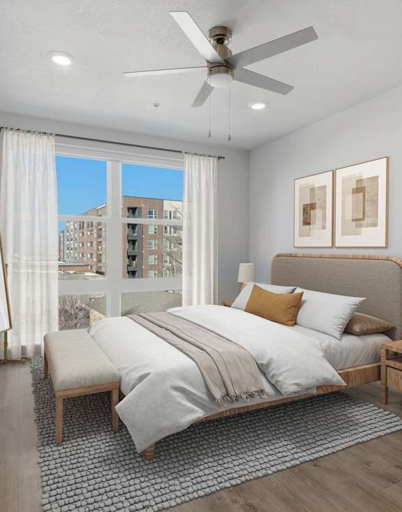 Cozy Bedroom View at Brickside Heights, Millcreek, Utah