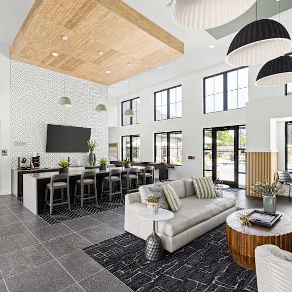Clubhouse at The Pullman Luxury Apartments, Atlanta, GA, 30349