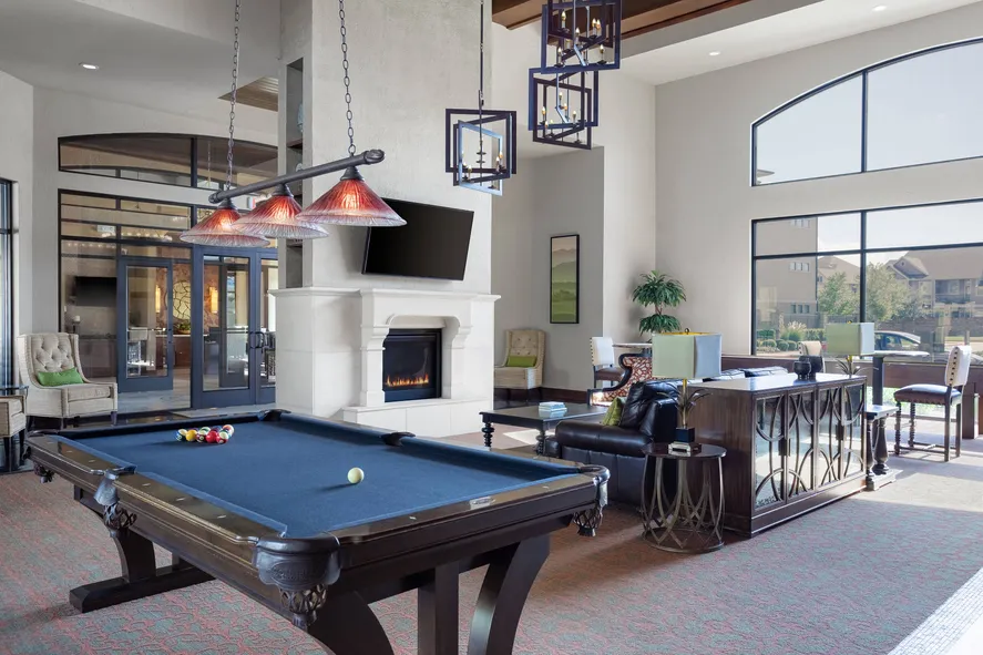 Billards area in the stylish clubhouse at Allora Bella
