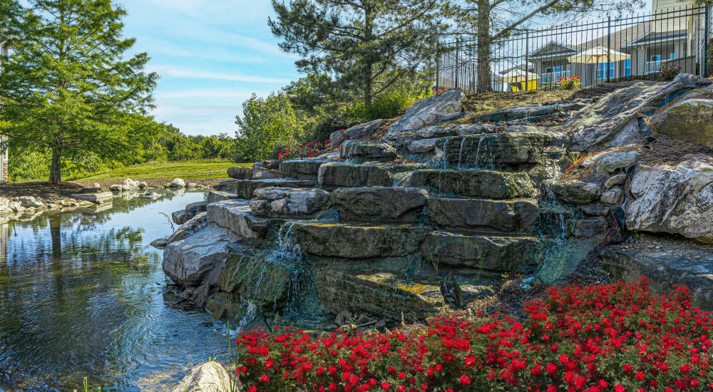 Outdoor lake near Boulder Springs of Columbia in Columbia, Missouri